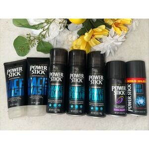 Power Stick Face & Body Shave Foam Wash Gel Body Spray Intensity Cool Blast Lot